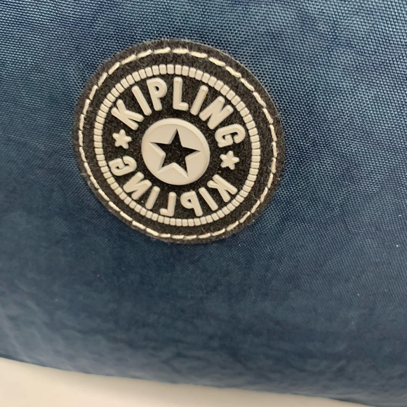 KIPLING blue laptop bag sleeve clutch nylon- padded. Universal bag. Multi use - Picture 6 of 11